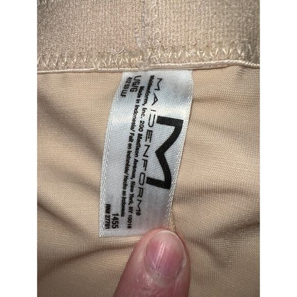 Maidenform Shaper Brief Large Mid Thigh High Rise Waist Easy Up Shapewear Tan - Picture 6 of 9
